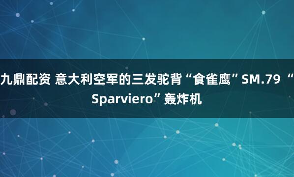 九鼎配资 意大利空军的三发驼背“食雀鹰”SM.79 “Sparviero”轰炸机